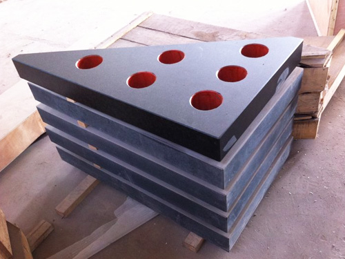 Black granite ruler